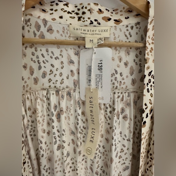 SOLD NWT Saltwater Luxe cheetah/leopard kimono M - Picture 5 of 8